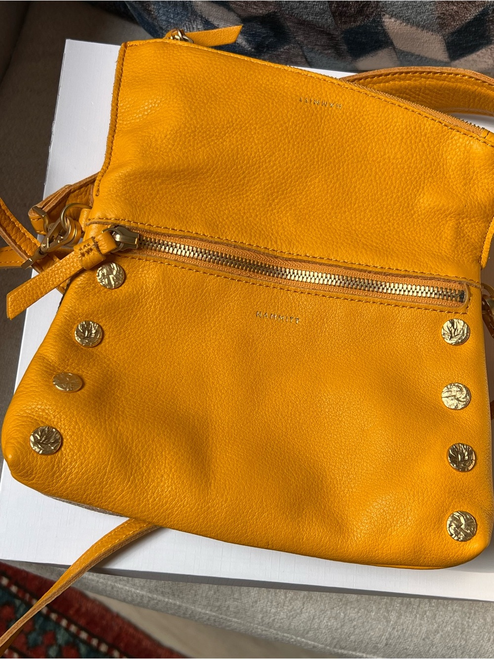 Hammitt Dillon Crossbody Bag in Orange and Multicolor Stripe - Picture 4 of 9